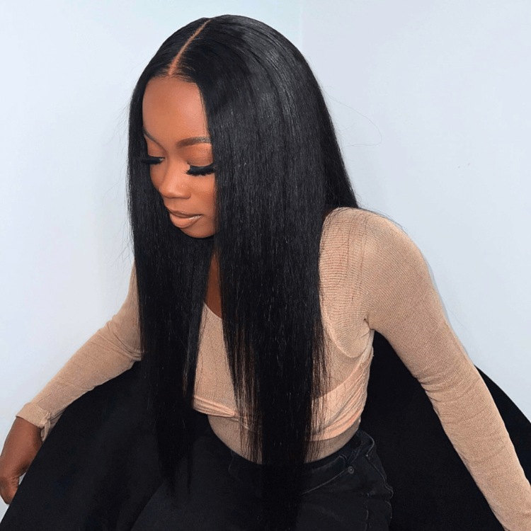 Julia Hair Bye Bye Knots 7x5 Pre Cut Lace Kinky Straight Wig display picture 3
