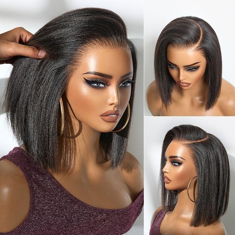 Julia Hair Bye Bye Knots Wig 7x5 Yaki Straight Bob Wig display picture 1