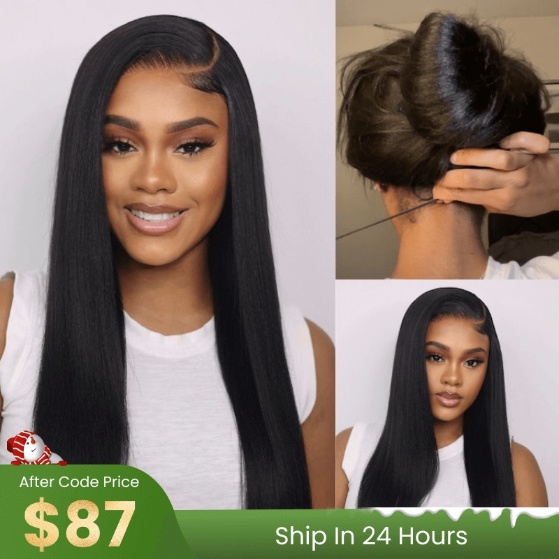 Julia Hair Bye Bye Knots 7x5 Pre Cut Lace Kinky Straight Wig display picture 3