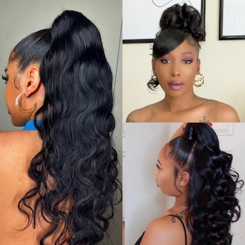 Quick Weave Extensions Ponytail For Black Women