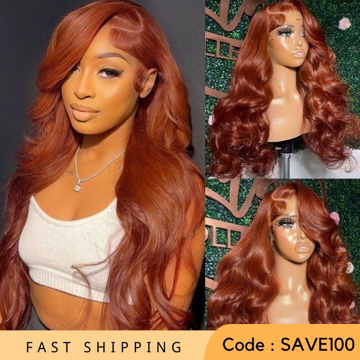 HP•GUILIANA 24” WATERWAVE COPPER RED LACEFRONT Wig Amazon.com : EVLYNN Ginger HD Lace Front Loose Wave Wig  main image 2