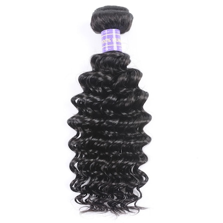 Low to $45| 1 Bundle Deep Wave Virgin 100% Human Hair Weave Natural Black Flash Sale