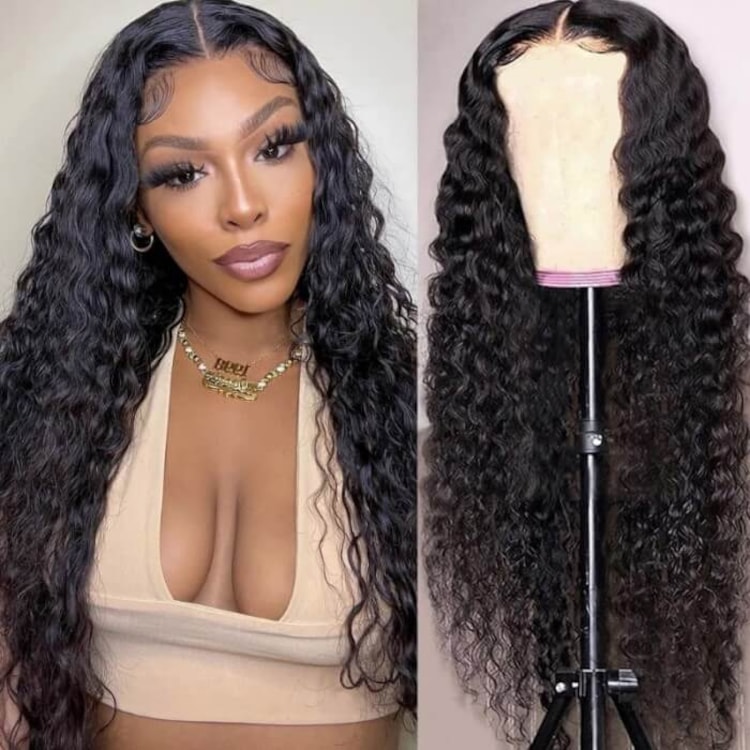 Julia Hair Affordable 4x4 Lace Closure 13x4 Lace Front Human Hair Wig  Pre Cut Lace Wig Jerry Curly Put On And Go Wig Flash Sale