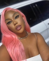 Julia Hair Blush Pink 13x4 Lace Front Loose Wave Wig display picture 1
